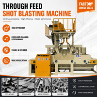 Machine de sablage à rouleaux industrielle avec 4 roues de sablage pour la décapage de la rouille des structures en acier et la préparation de surface