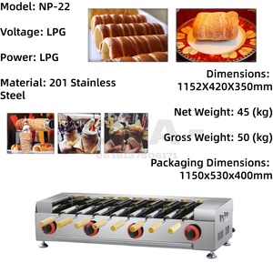 Máquina para Hacer Conos de Helado, <span class=keywords><strong>Horno</strong></span> para Chimney Cake, Máquina para Kurtos Kalacs, Parrilla para Panecillos, 4 en 1, para Pequeños Kioscos de Postres - Product Image 6