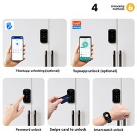 Serrure électronique intelligente pour tiroir de placard domestique, armoire à chaussures, porte de bureau, casier en aluminium, compatible Tuya APP/Mot de passe/Carte/NFC
