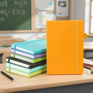 Cuadernos Escolares Gruesos Multicolores en Promoción, Fabricante de Cuadernos Personalizados Baratos al por Mayor, Papelería de Cuero para Estudiantes con Logotipo - Product Image 1