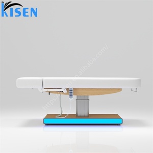 Kisen Wholesale Cheap Facial Chair for Beauty Salon <b>Bed</b> Salon Furniture Electric with 3 Motors <b>Easy</b>-to-Use with Lighting - Product Image 1