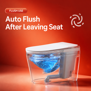 Toilette Intelligente Moderne avec Chauffage de Siège, Capteur de Pied, Chasse d'Eau Avancée et Réservoir Siphonique Intelligent - Product Image 5