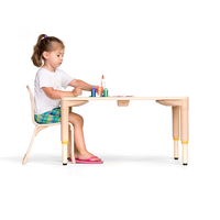 Bureaux et chaises d'apprentissage en bois pour enfants, salle de jeux pour la maternelle pour enfants, ensemble de meubles de table d'activité