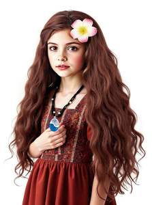 Venta al por Mayor de Fábrica de Extensiones de Cabello Rizado Marrón de Fibra Resistente al Calor, Estilo Bohemio, para Niñas - Product Image 2