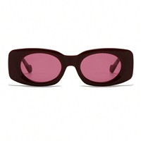 Gafas de Sol Retro de Moda Urbana con Combinación de Colores de Alta Gama, Montura Cuadrada Completa, Protección UV400, Versátiles para Mujer