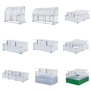 <span class=keywords><strong>Mini</strong></span> <span class=keywords><strong>serre</strong></span> en polycarbonate <span class=keywords><strong>avec</strong></span> 4 couvercles en aluminium pour plantes de jardin - Product Image 2