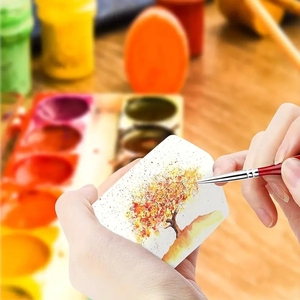 Mini pinceaux de détail avec logo personnalisé, cheveux en nylon, pinceaux triangulaires miniatures pour le visage et l'<span class=keywords><strong>aquarelle</strong></span> - Product Image 5