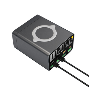 2025 Nueva llegada Pantalla LCD 120W 8 puertos USB <span class=keywords><strong>C</strong></span> PD Estación de carga PD 100W + QC3.0 y 15W Puerto inalámbrico para múltiples dispositivos - Product Image 4