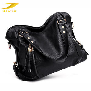 <span class=keywords><strong>Sac</strong></span> à bandoulière JANYO personnalisé de haute qualité pour femme en cuir PU <span class=keywords><strong>noir</strong></span> souple avec détail pompon, grande capacité, <span class=keywords><strong>sac</strong></span> <span class=keywords><strong>hobo</strong></span> décontracté - Product Image 3