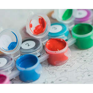 Mini pots de peinture vides réutilisables de 5ml * 6 personnalisés bandes de peinture pour aquarelle <span class=keywords><strong>acrylique</strong></span> ensemble de peinture 5ml de peinture sur verre - Product Image 4
