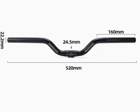 Guidon de vélo pliable Swallow 11009 FMFXTR 25,4*520/580 mm, hauteur 50 mm, guidon fixe pour vélo à pignon fixe