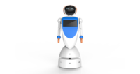 Nuevo Robot de Información Aeroportuaria Moonlight Blue Martin con Navegación SLAM y ABS + PC de Alta Resistencia para Guía en Terminales