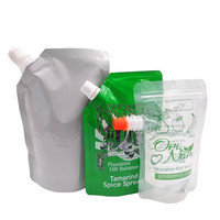 Pochette de cornue aseptique 32 OZ Stand up sac à eau avec bec verseur pour jus avec gaufrage et gravure