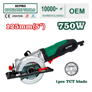 Potente Sierra Circular Eléctrica Multifunción de 750W y 125mm, 4700 RPM, para Cortar Madera, PVC y Aluminio, Herramientas de Decoración y Construcción - Product Image 1