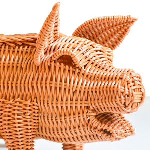 Hot Selling Creative Animal Shape Handwoven <b>Rattan</b> <b>Storage</b> Basket Creative Crafts <b>Storage</b> Baskets - Product Image 3
