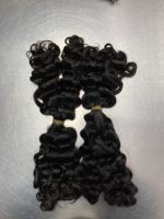 RXHAIR Cheveux humains 100% naturels pour le tressage, cheveux super double drawn en vrac, SDD, tresses bohèmes, volumineuses et épaisses, bouclés à l'italienne # 1b