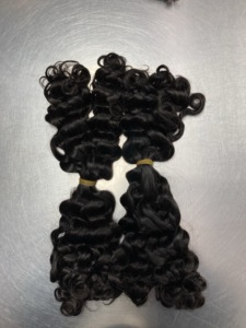 RXHAIR 100% 天然人发，用于编织，超双层拉丝发，散装 SDD 波西米亚辫子，浓密而饱满，意大利卷发 # 1b - Product Image 1