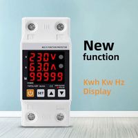 Limiteur de courant électrique AC réglable 2P 63A à récupération automatique avec protection contre les surcharges