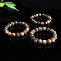 Bracelet en quartz naturel 7A Aiyu en gros, bracelet en pierre de soleil œil de chat, diffusion en direct