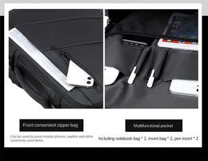 Mochila multifuncional de gran capacidad para viajes de negocios, mochila de cuero para hombre, mochilas de nailon para ordenador portátil, mochilas escolares unisex - Product Image 5