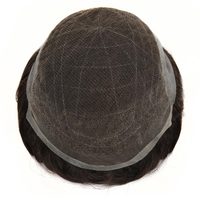 TOPUNIQUE TUL01 130% Densité Toupet Couleur Naturelle Base Hybride Dentelle Peau Bonne Respirabilité Cheveux Vierges Grade Délié Réaliste