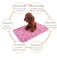 Couverture pour animaux de compagnie en velours super doux à motifs imprimés pour chiens et chats, tapis moelleux lavable multicolore pour toutes les saisons, vente en gros