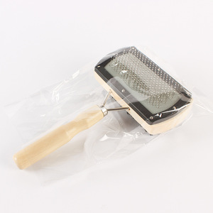 Commercio all'ingrosso della fabbrica Logo personalizzato di bambù capelli lunghi gatto pennello cane toelettatura spazzola per animali domestici - Product Image 5