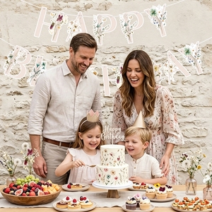 Guirnalda <span class=keywords><strong>de</strong></span> Banderines con Brillo <span class=keywords><strong>de</strong></span> <span class=keywords><strong>Feliz</strong></span> <span class=keywords><strong>Cumpleaños</strong></span>, Degradado Morado y Azul, con <span class=keywords><strong>Notas</strong></span> <span class=keywords><strong>Musicales</strong></span>, Decoración para Fiestas Infantiles - Product Image 6