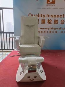 Housse en cuir pour chaises de pédicure personnalisée avec bol en verre bain de pieds réglable chaises de pédicure simples pas de plomberie - Product Image 3