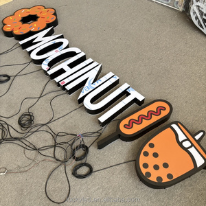 Letrero LED iluminado 3D para exterior con logotipo publicitario <span class=keywords><strong>de</strong></span> letra <span class=keywords><strong>de</strong></span> canal con iluminación frontal y retroiluminada para negocios comerciales personalizados - Product Image 4