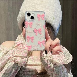Estética transparente Bling Cute Pink Ribbon Bow TPU Phone Case <span class=keywords><strong>iPhone</strong></span> <span class=keywords><strong>15</strong></span> Pro Max Mujeres Navidad Compatible Móvil <span class=keywords><strong>a</strong></span> prueba de golpes - Product Image 2