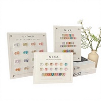 Palette d'échantillons de couleurs pour nail art de style japonais, présentoir en acrylique double couche haute transparence, rectangulaire, 12-24 couleurs pour ongles