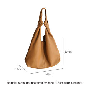 Bolso de Mano de Lujo para Mujer, Bolsos de Gran Capacidad de Cuero Vacuno Genuino, Bolso de Hombro de Diseñador, Bolso de Compras GZZEST Impermeable de 2-2.9L - Product Image 5