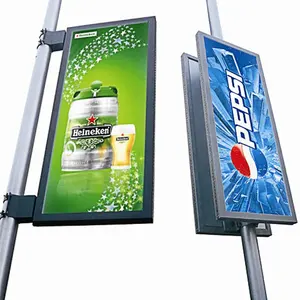 p5 Outdoor Pole Light Box street lighting advertising sign led digital screen