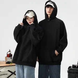 Hoodie Clothing 100 cotton French wool circle custom logo super Dalian hoodie for men drop shoulder blank button hoodie