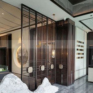 EX711 Durable Modern Laser Cut Stainless Steel 304 Foldable MultiFunctional Room Divider Home <b>Decoration</b> <b>Screen</b> Partition - Product Image 3