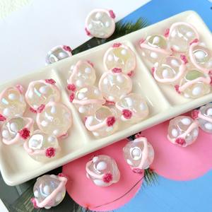 Color Flower Series Cuentas pintadas a mano Accesorios de bricolaje Cadena de teléfono móvil Accesorios de joyería Cuentas de acrílico Caliente - Product Image 6