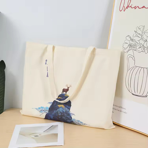 Bolsa de Mano de Lona de Algodón Puro Plegable Ecológica con Logotipo Personalizado, de un Solo Hombro, para Compras, Estudiantes, Regalos para Maestros, Tamaño Mediano - Product Image 3