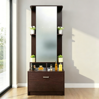 Miroir de coiffeuse de style français, moderne et luxueux, en bois durable, pour chambre à coucher, application maquillage