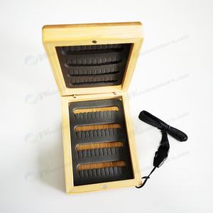 High quality low price fly fishing box wood, customized bamboo fly fishing box