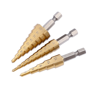 Hexagon Shank HSS Wood Metal Drilling Titanium <b>Step</b> <b>Drill</b> Bits HS-BT03 Hs-bt03 <b>Step</b> <b>Drill</b> Bit Titanium - Product Image 4