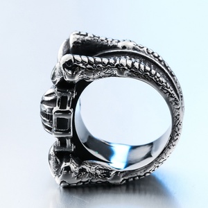Customize <b>Men's</b> Dragon Claw Skull Gothic Biker <b>Rings</b> Punk Style <b>Mens</b> <b>Ring</b> Stainless Steel <b>Rings</b> for <b>Men</b> - Product Image 3