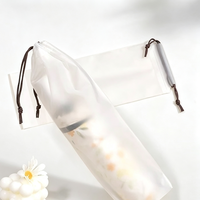 Sacs à cordon personnalisés en PE/CPE réutilisables, transparents, imperméables, pour rangement de parapluies, avec fonctions de sécurité