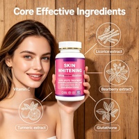 Pilules éclaircissantes pour la peau au glutathion OEM ODM, soin des taches brunes et de l'hyperpigmentation avec vitamine C, collagène, suppléments de beauté à base de plantes