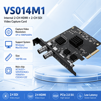 Tarjeta Capturadora de Video PCIe 2.0 X4 Interna 2CH HDMI + 2CH SDI 4K*60Hz HDMI 1080P SDI YUY2 para Windows Mac Linux