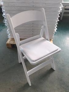 Sillas plegables de plástico de resina blanca para boda, asientos acolchados, modernas, baratas, en oferta - Product Image 4