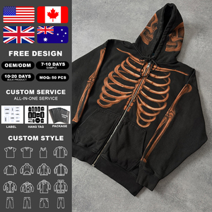 เสื้อฮู้ดฮิปฮอปแขนยาวลายกราฟิกพิมพ์เต็มตัว สไตล์สตรีทแวร์ลำลองทรงโอเวอร์ไซส์ สำหรับฤดูใบไม้ร่วงใหม่ - Product Image 2