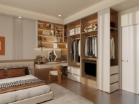 Ensemble de penderie en bois sur mesure Aige, respectueux de l'environnement, style moderne ouvert pour chambre à coucher, armoire de rangement