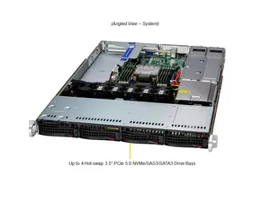 ซูเปอร์ไมโคร SYS-512B-WR 1U WIO ซูเปอร์เซิร์ฟเวอร์ เซิร์ฟเวอร์แบบแร็คที่คุ้มค่าสำหรับความต้องการเฉพาะขององค์กร WIO ซูเปอร์ - Product Image 2