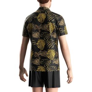 เสื้อเชิ้ตแขนสั้นลายดอกไม้แห้งเร็วสำหรับผู้ชาย เสื้อชายหาดสไตล์ฮาวาย - Product Image 6